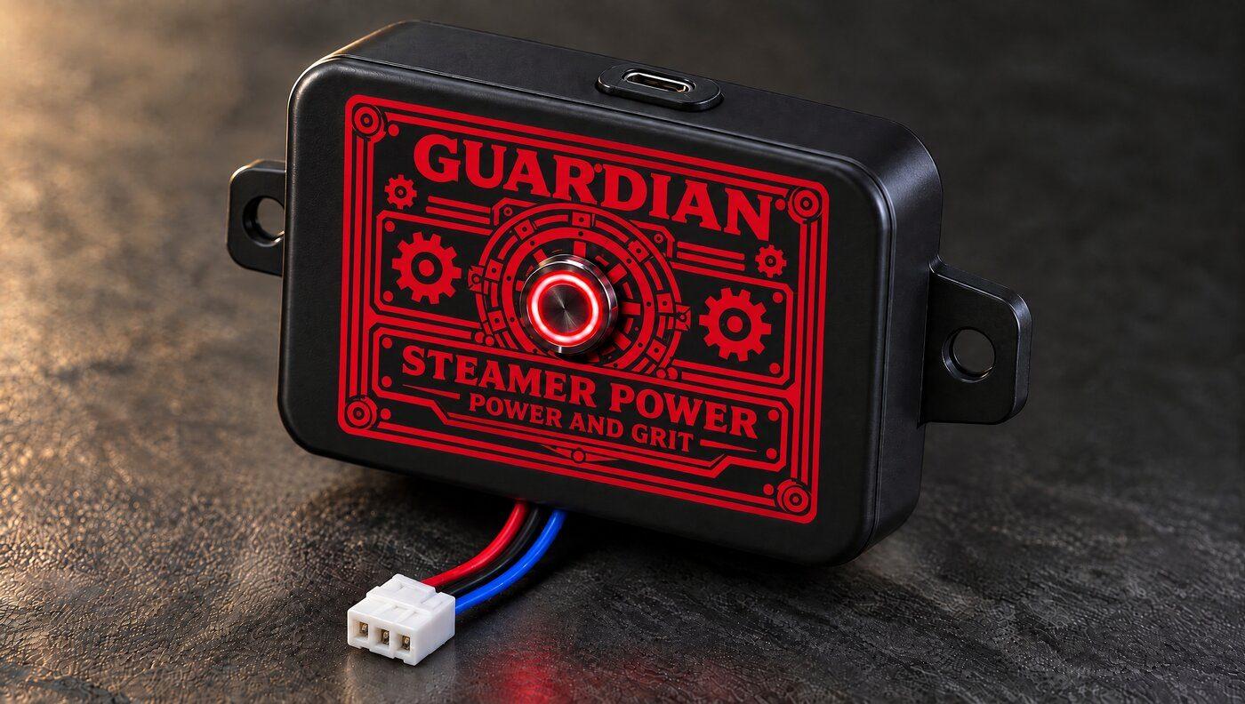 The Steamer Power Guardian rev limiter with its three-wire pigtail
